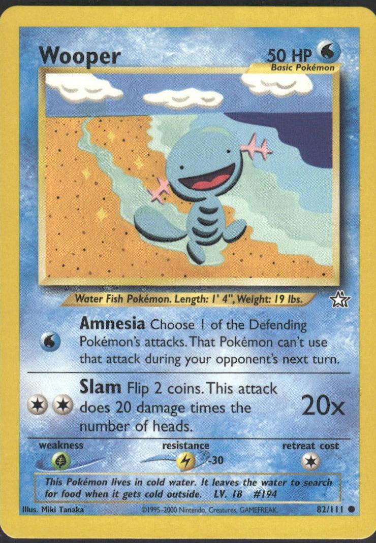 Wooper 2000 Pokemon Neo Genesis