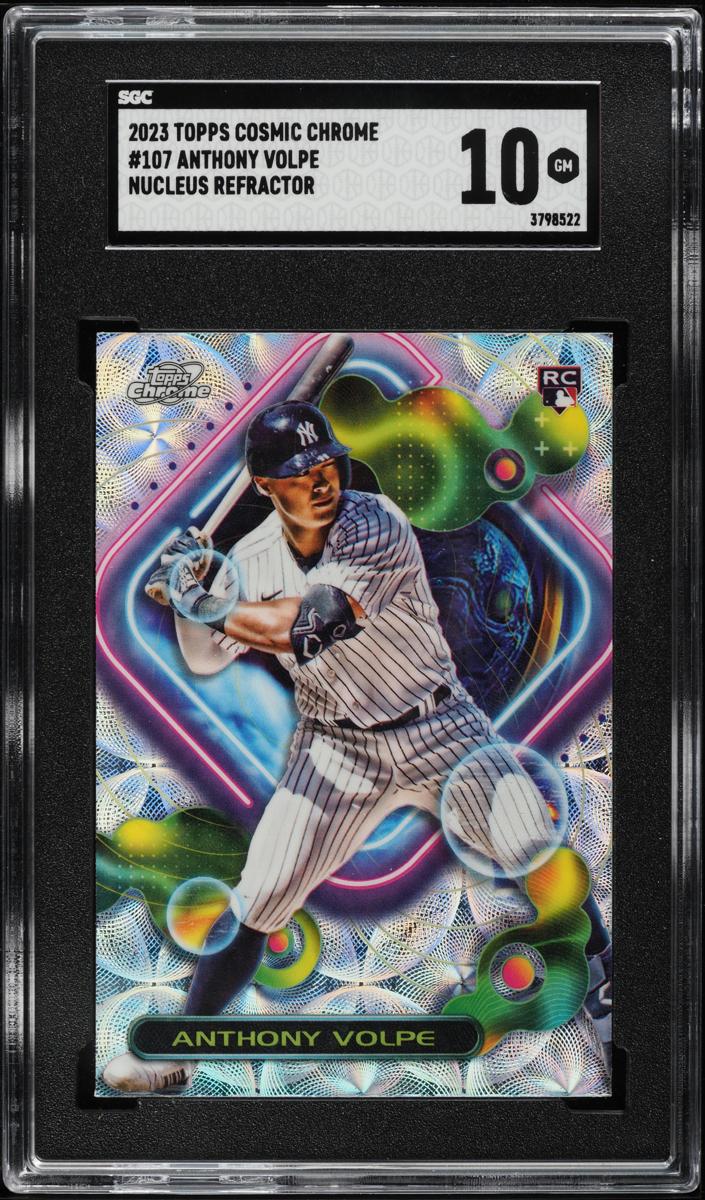 2023 Topps Cosmic Chrome Baseball Nucleus Anthony Volpe #107 PSA 10