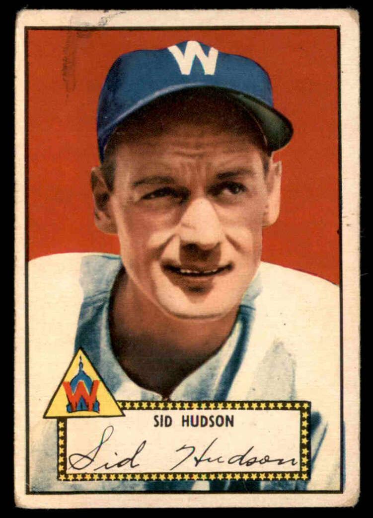 1952 Topps Sid Hudson #60 card