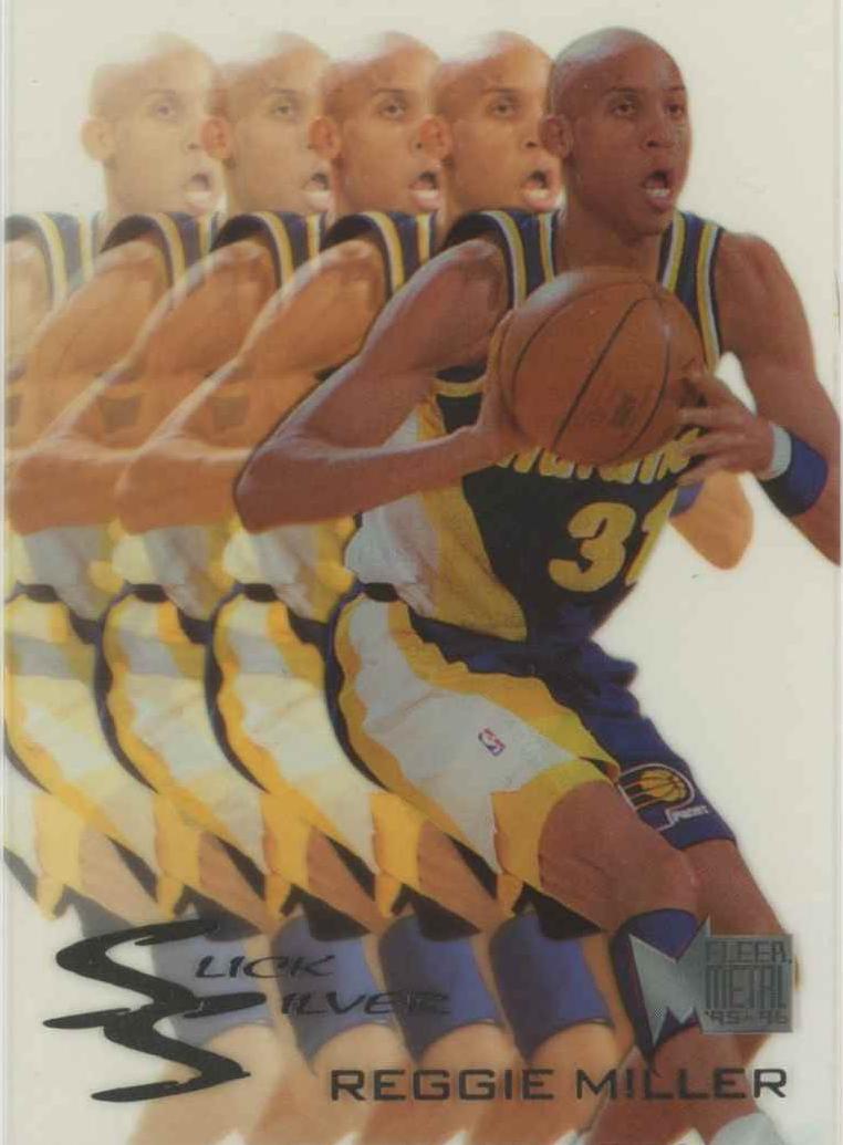 Reggie Miller 1995 Fleer Metal Slick Silver Basketball