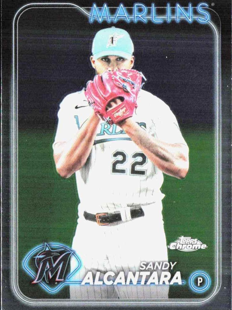 Sandy Alcantara 2024 Topps Chrome Baseball card