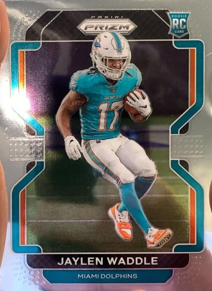 2021 Panini Prizm Jaylen Waddle [Autograph Silver Prizm] #338 card