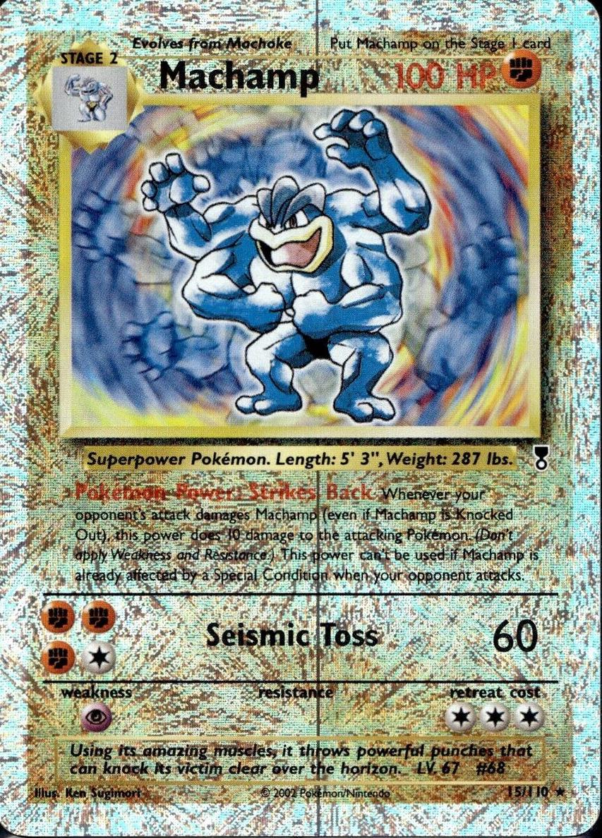 2002 Pokemon Foil #15 Machamp-Rev.Foil front