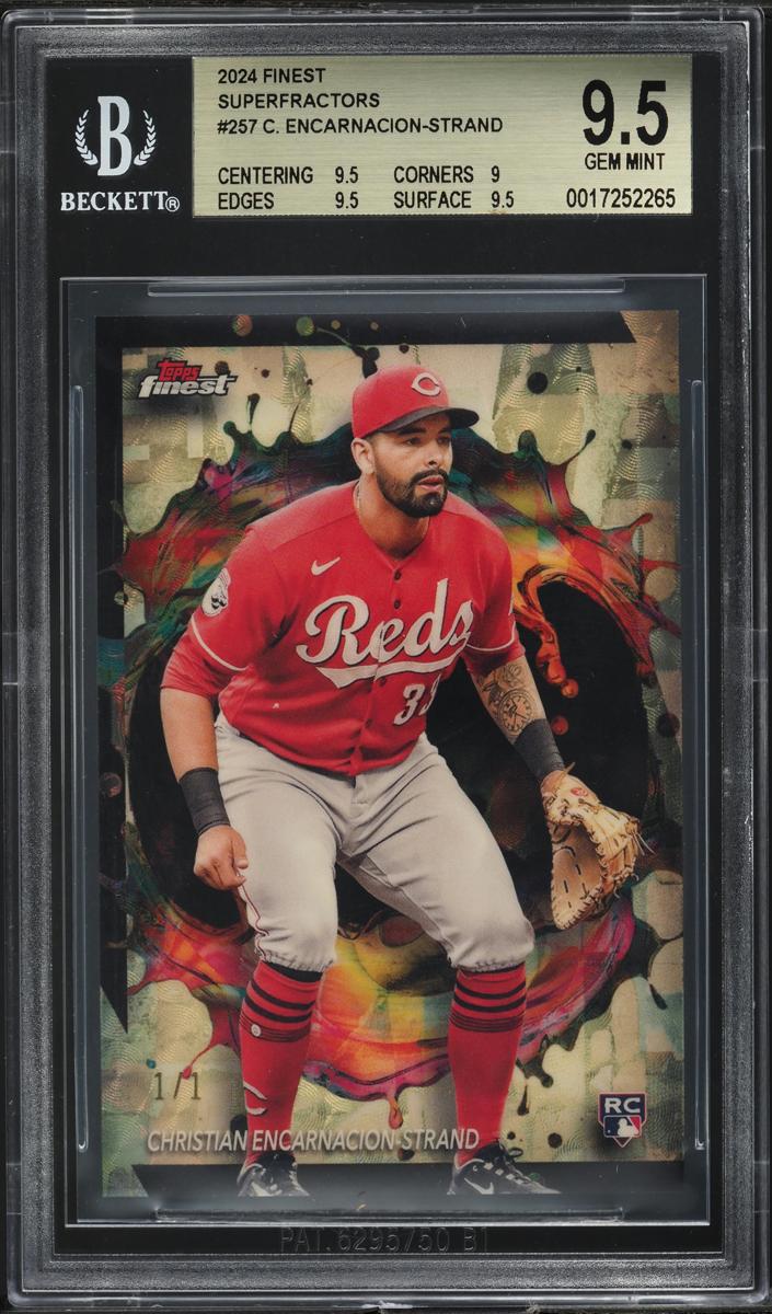 2024 Topps Finest Baseball Superfractor Christian Encarnacion-Strand #257 BGS 9