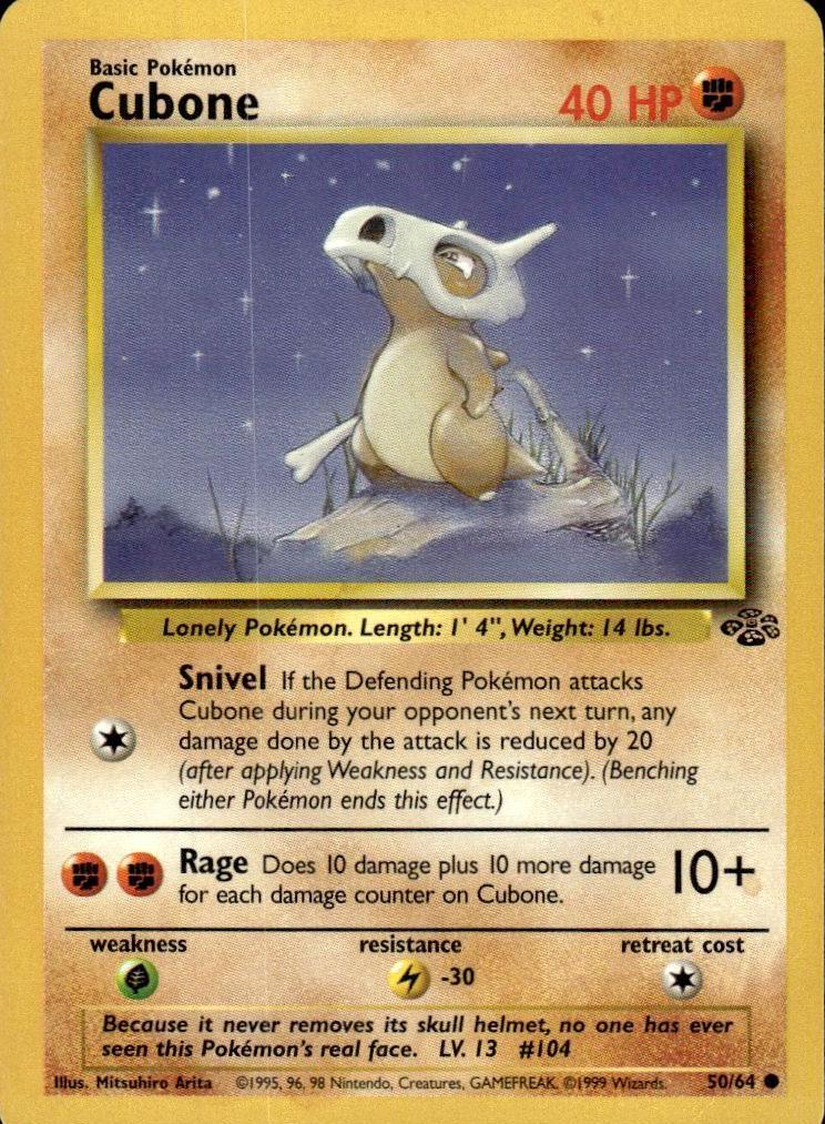 Cubone 1999 Pokemon Jungle