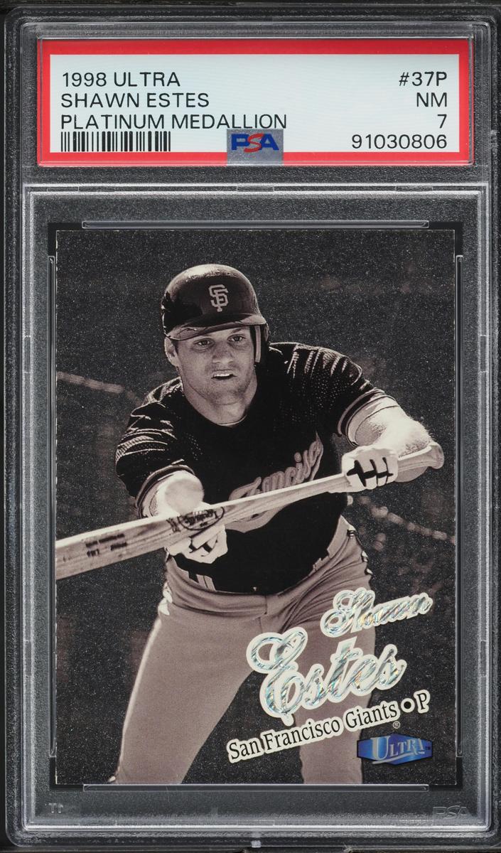 1998 Fleer Ultra Baseball Platinum Medallion Shawn Estes #37P PSA 6.5