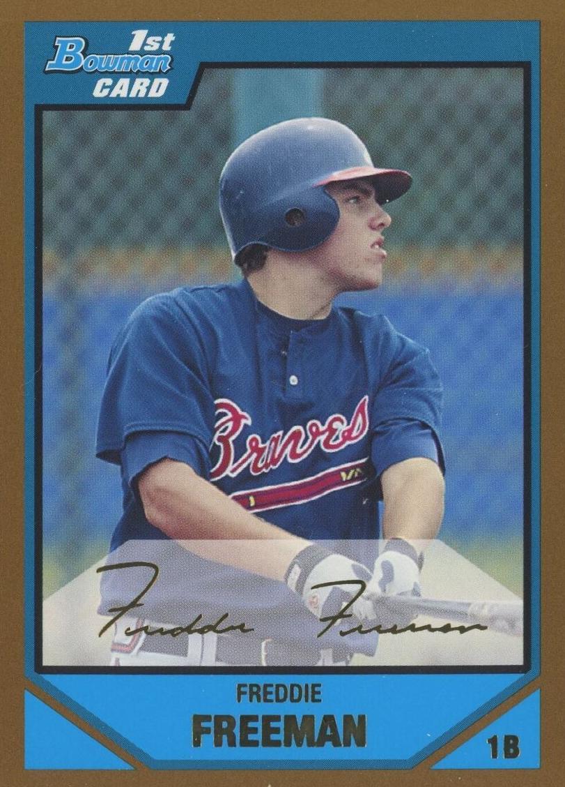 2007 Bowman Gold #BDPP12 Freddie Freeman front