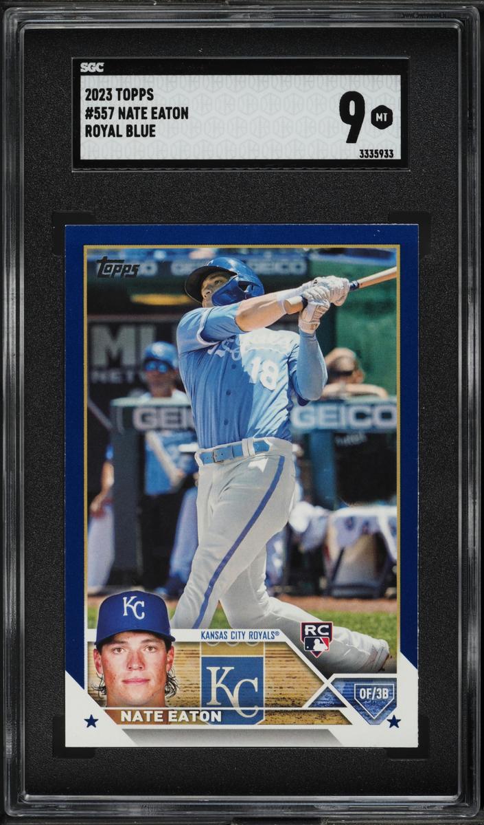 2023 Topps Baseball Royal Blue Nate Eaton #557 SGC 8.5