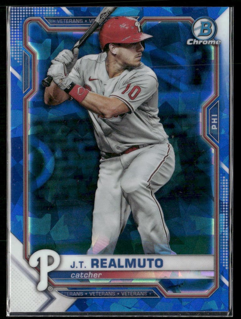 2021 Bowman Chrome Sapphire J.T. Realmuto #18 card