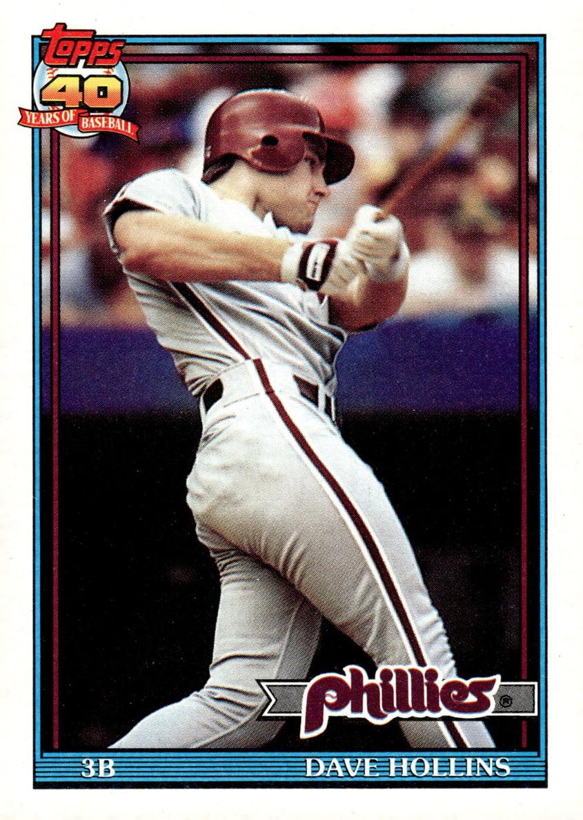 Dave Hollins 1991 Topps Desert Shield Baseball
