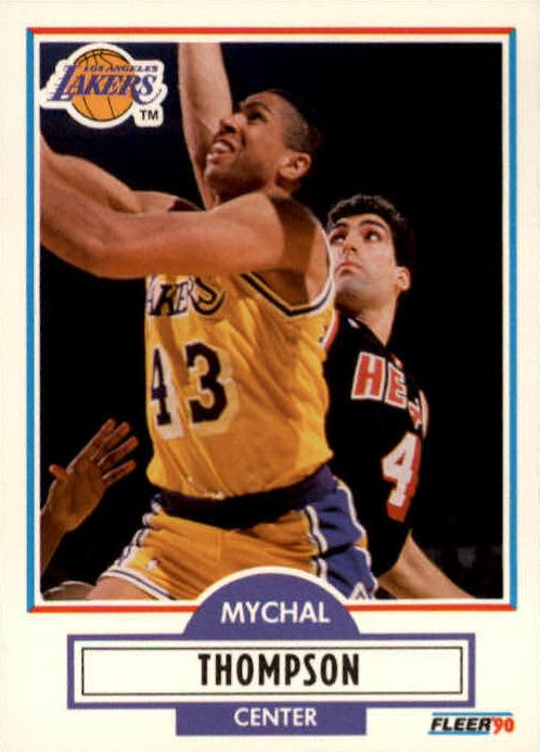 1990 Fleer Mychal Thompson #95 card