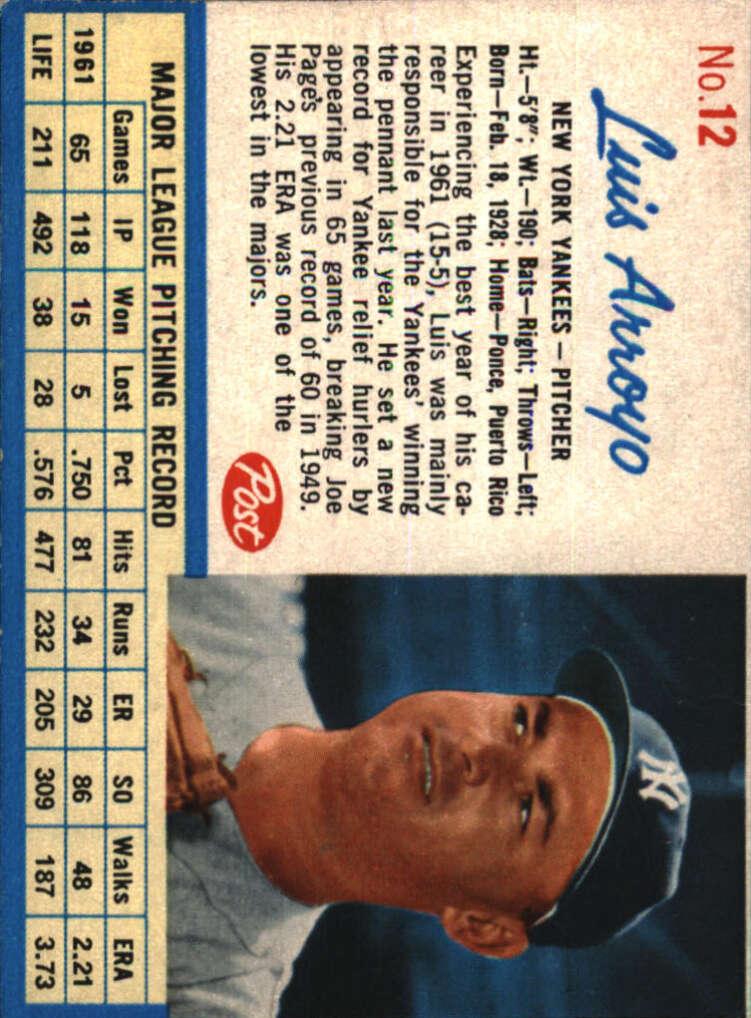 1962 Luis Arroyo #12