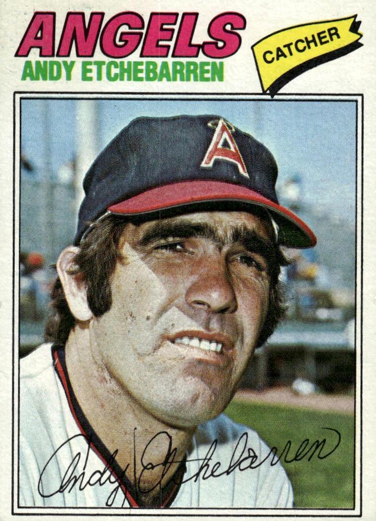 1977 Topps Andy Etchebarren #454 card