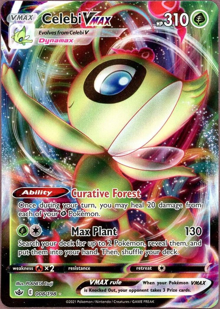 2021 Pokemon Chilling Reign Full Art #008 Celebi front