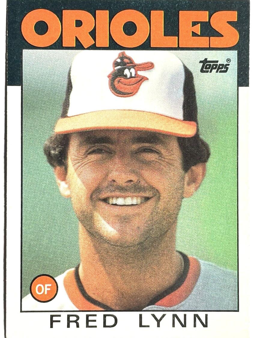 1986 Topps Fred Lynn #55 card