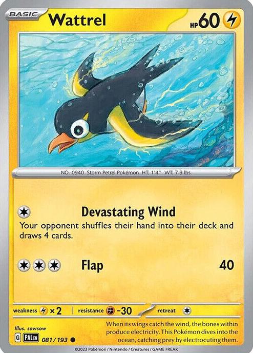 Wattrel 2023 Pokemon Scarlet & Violet Paldea Evolved