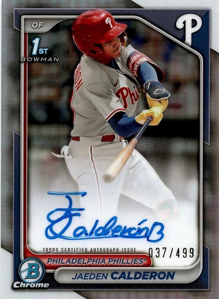 Jaeden Calderon 2024 Bowman Chrome Baseball card