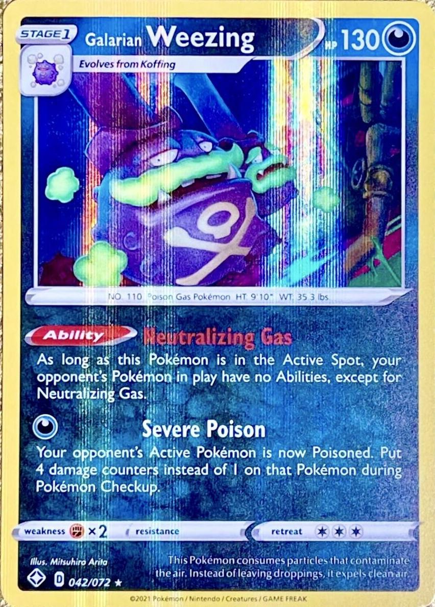 Galarian Weezing Holo 2021 Pokemon Shining Fates