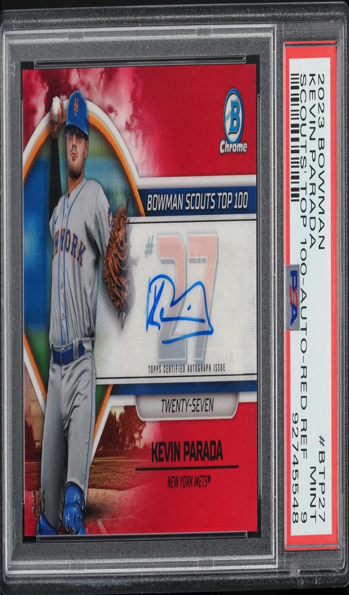 2023 Bowman Chrome Baseball Red Kevin Parada #BTP-27