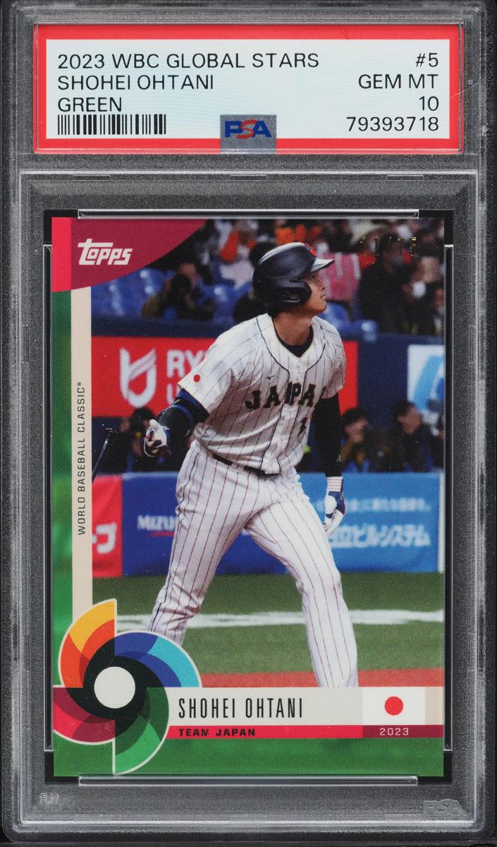 2023 Topps World Baseball Classic Global Stars Green Shohei Ohtani #5 PSA 10