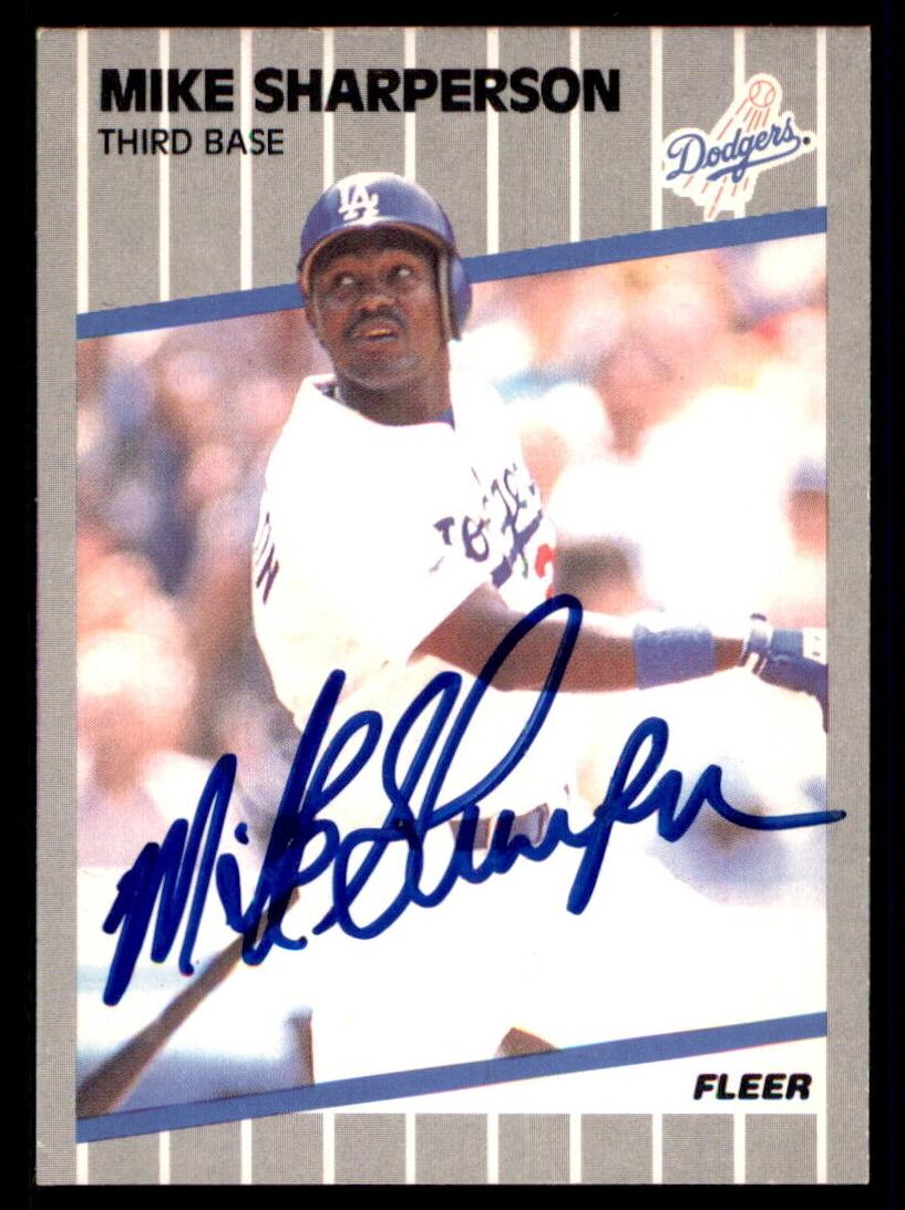 1989 Fleer Mike Sharperson #72 card