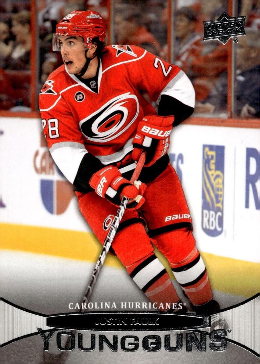 2011 Upper Deck Justin Faulk #205 card