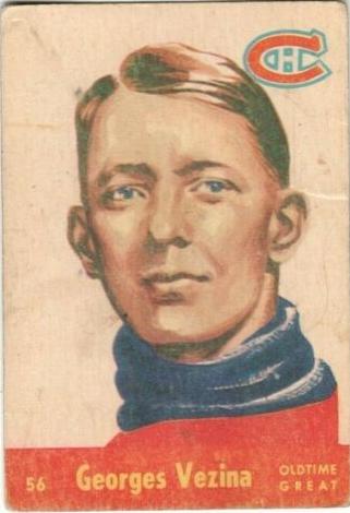 1955 Parkhurst Georges Vezina #56 card