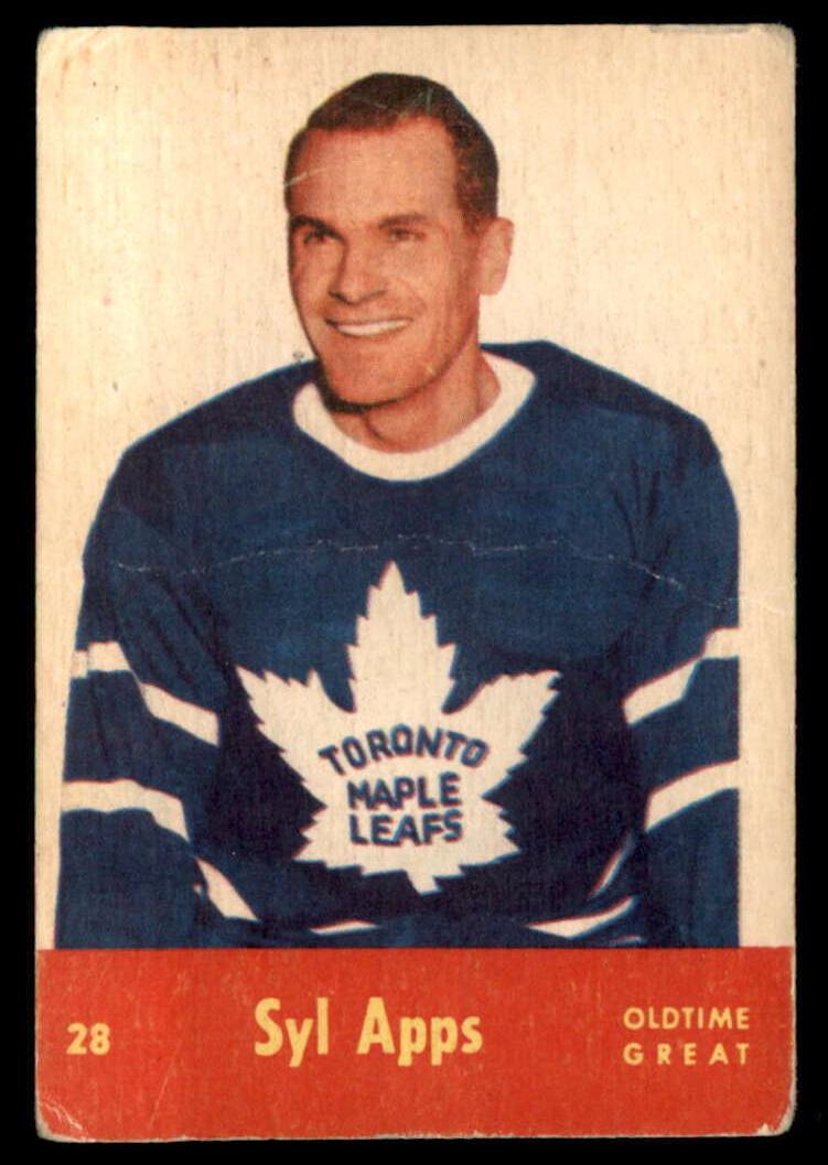 1955 Parkhurst Syl Apps #28 card