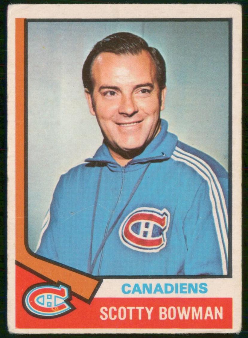 1974 O-Pee-Chee Scotty Bowman #261 card