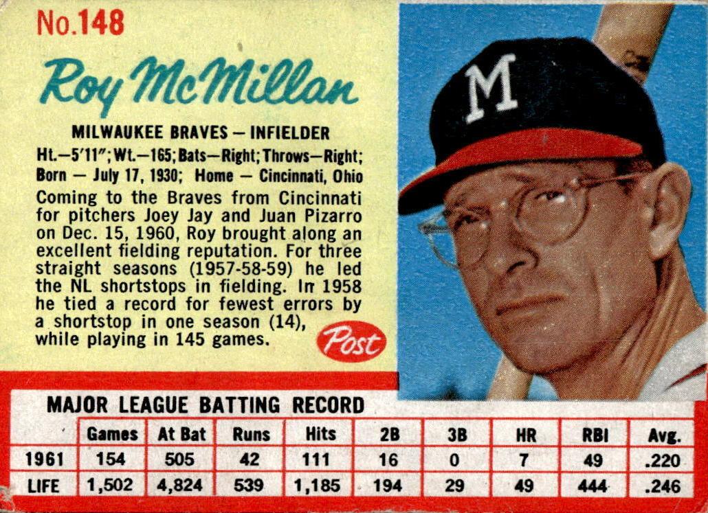 1962 Roy McMillan #148