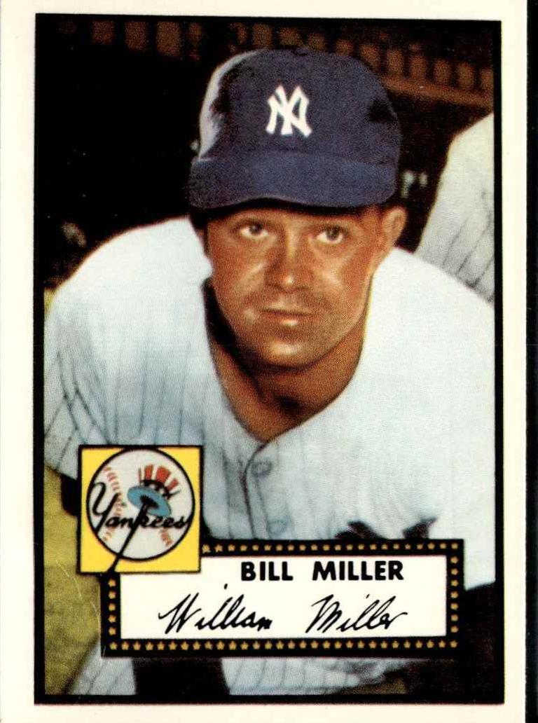 1952 Topps Bill Miller #403 card