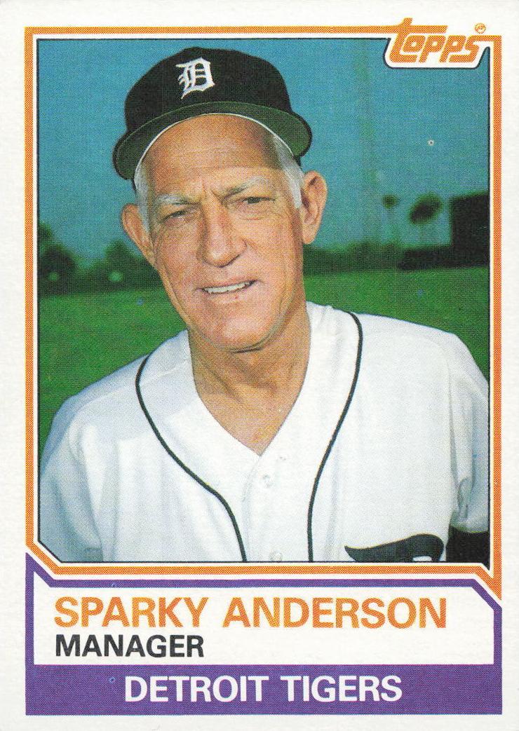 1983 Topps Sparky Anderson #666 card
