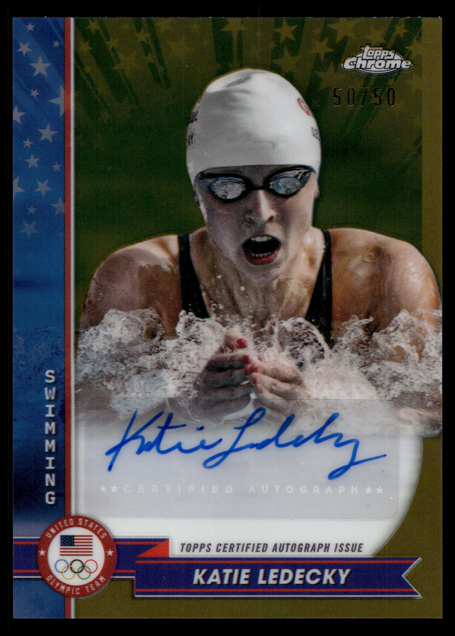 Katie Ledecky - 2024 Topps Chrome U.S. Olympics & Paralympic Hopefuls