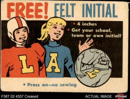 1958 Felt Initial Card #NNO