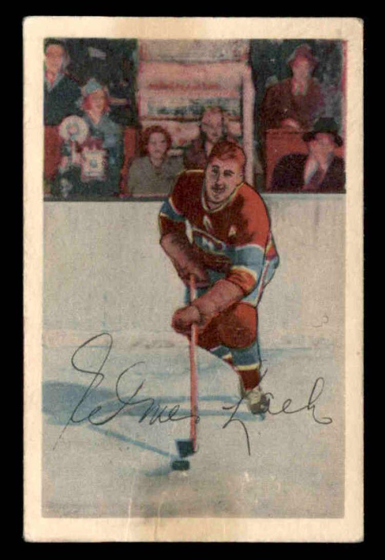 1952 Parkhurst Elmer Lach #6 card