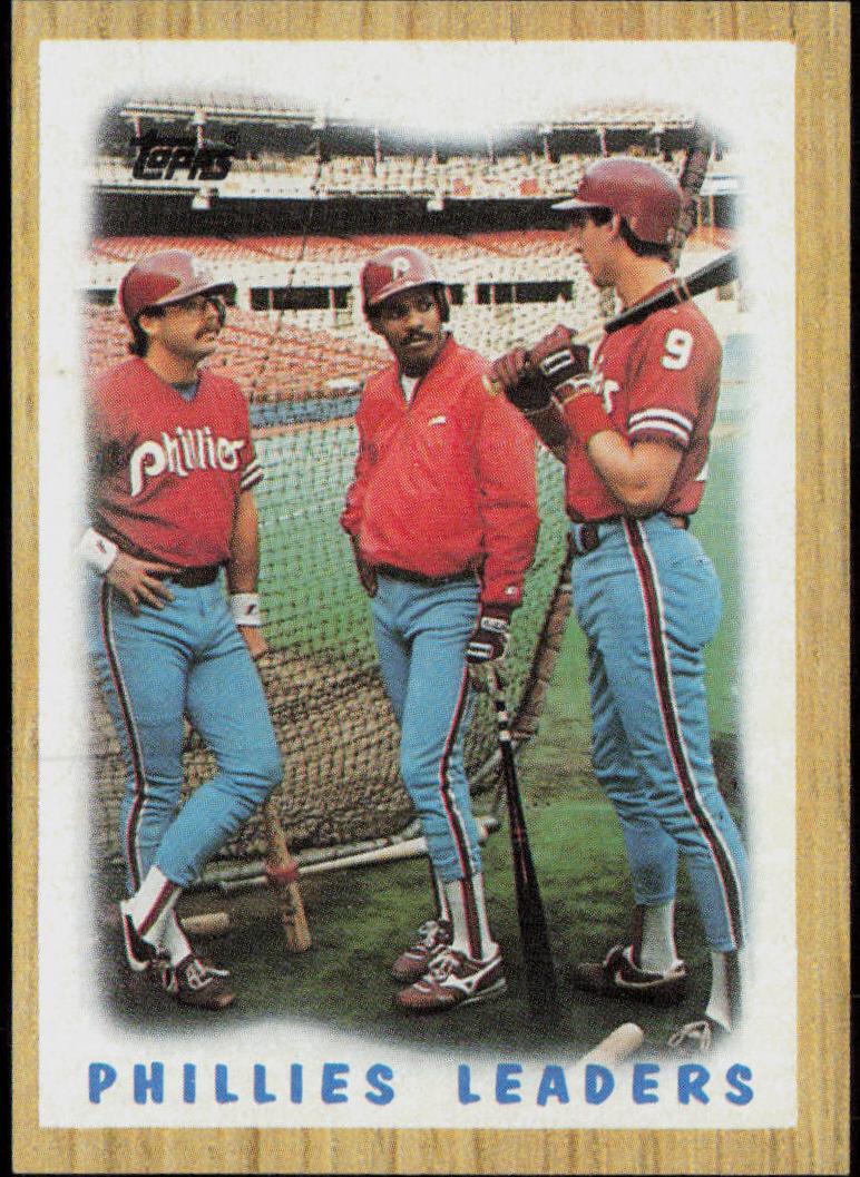 1987 Topps Phillies Leaders #481 card