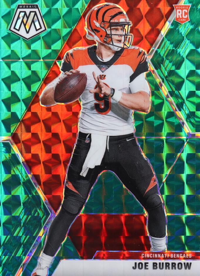 2020 Panini Mosaic Joe Burrow [Mosaic Green] #201 card