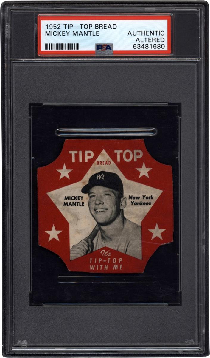 1952 Tip-Top Bread Baseball Mickey Mantle #NNO