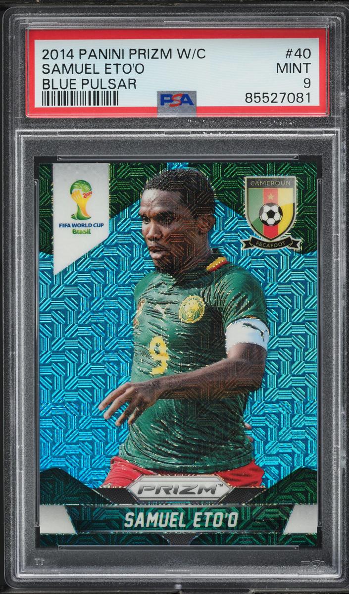 2014 Panini Prizm World Cup Samuel Eto'o [Blue Pulsar] #40 card