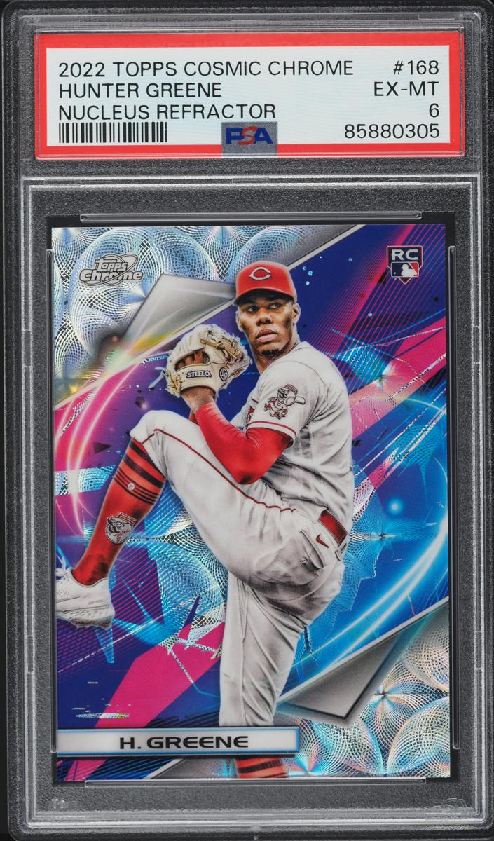 2022 Topps Cosmic Chrome Baseball Nucleus Refractor Hunter Greene #168
