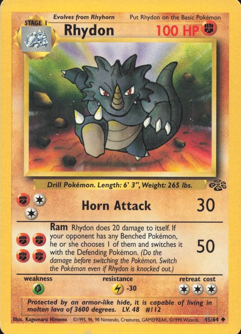 Rhydon 1999 Pokemon Jungle