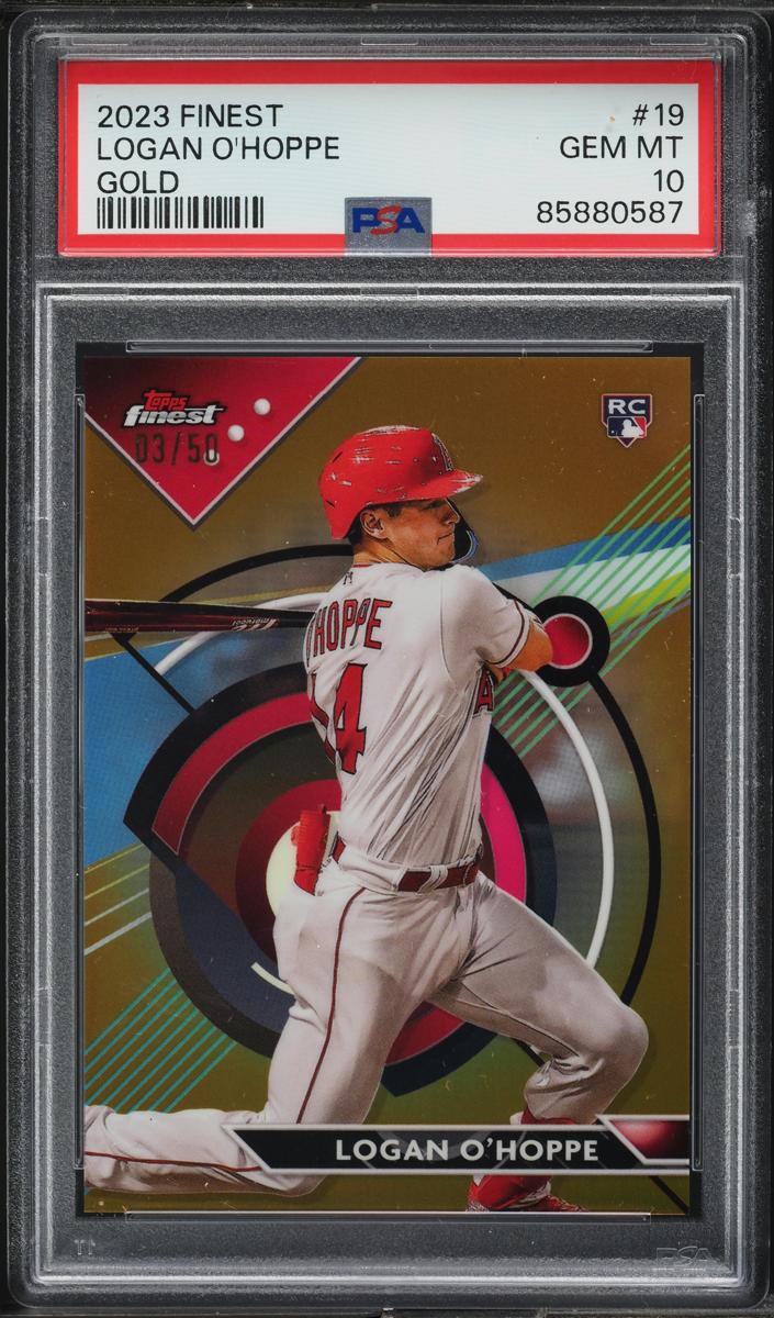 2023 Topps Finest Baseball Gold Logan O'Hoppe #19