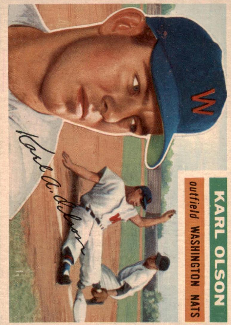 1956 Topps Karl Olson #322 card