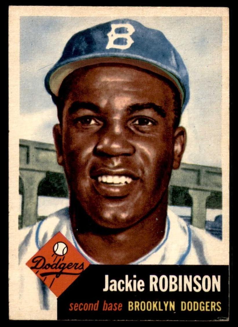 1953 Topps #1 Jackie Robinson front