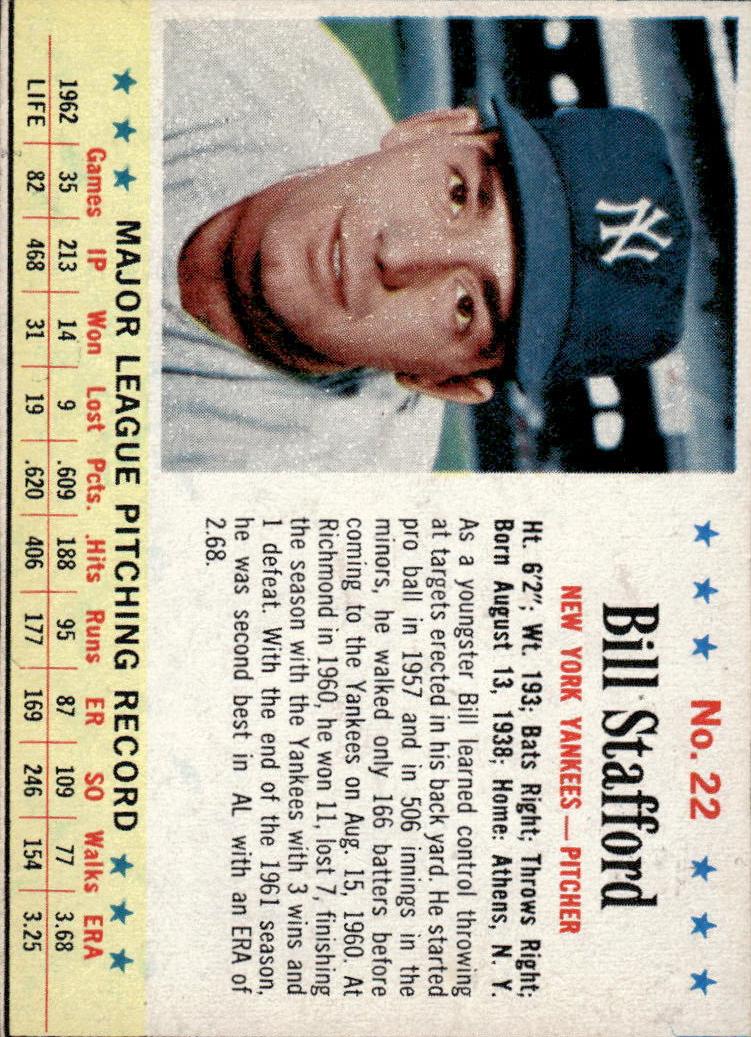 1963 Bill Stafford #22