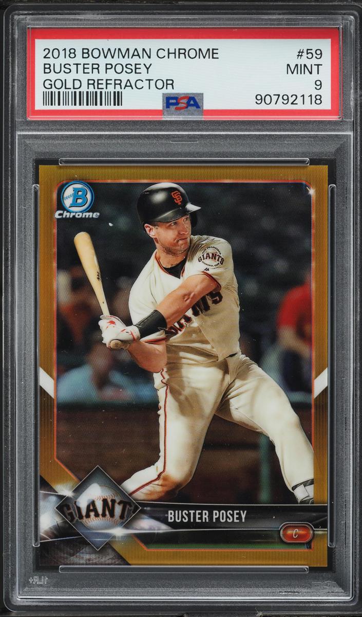 2018 Bowman Chrome Baseball Gold Buster Posey #59