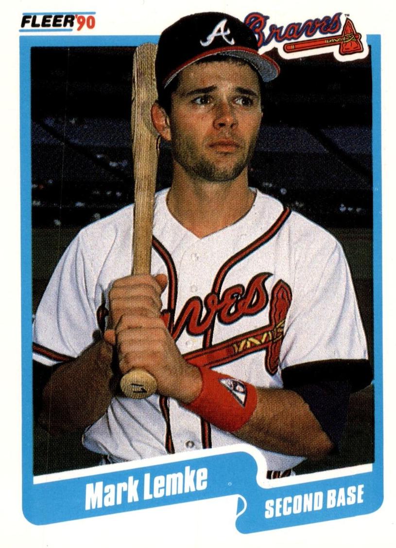 1990 Fleer Mark Lemke #587 card