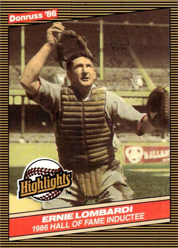 1986 Donruss Highlights Ernie Lombardi #33 card