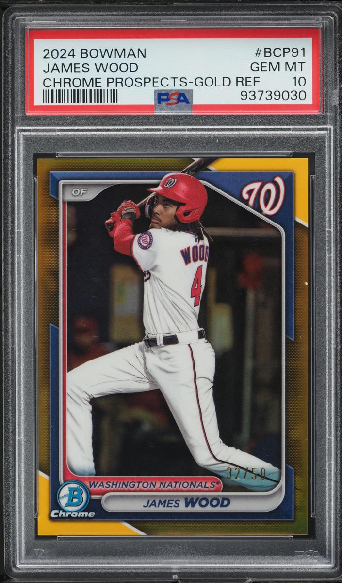 2024 Bowman Chrome Prospects Baseball Gold James Wood #BCP-216