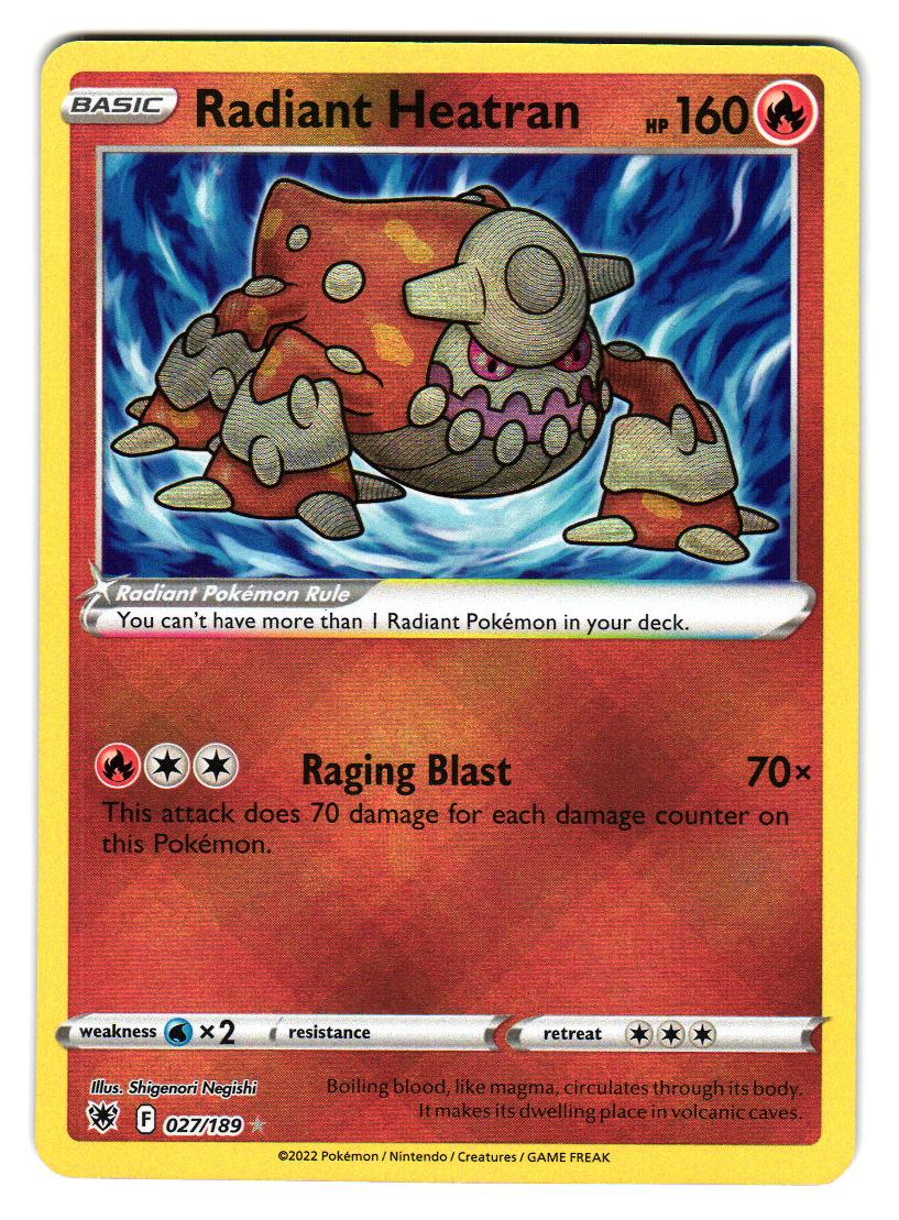 Radiant Heatran 2022 Pokemon Astral Radiance